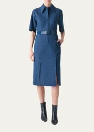 Akris Belted Stretch Cotton Denim Shirtdress at Bergdorf Goodman